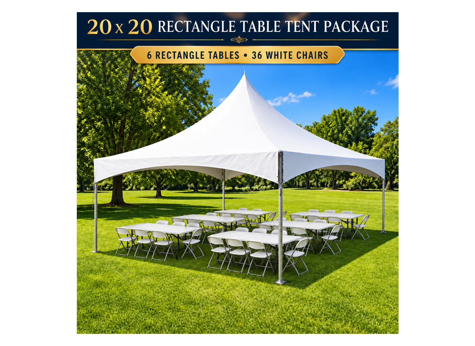 20x20 Tent Package with Tables and Chairs