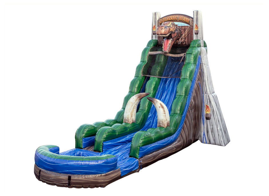 Jurassic Rush 24 Ft Water Slide w/ with Pool